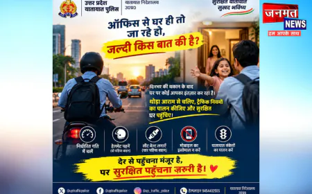 मुजफ्फरनगर में सड़क सुरक्षा को लेकर यातायात पुलिस की पहल, संदेश- “...तो जल्दी किस बात की है”
