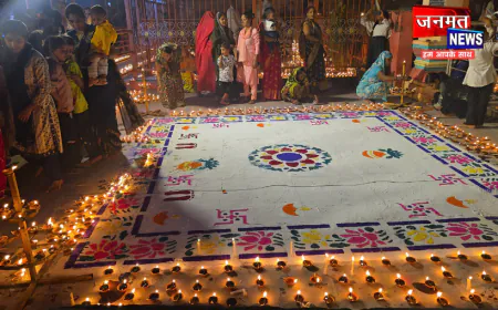 सिद्धार्थनगर का गालापुर महाकाली मंदिर परिसर सवा दो लाख दीपों से जगमगाया, उमड़ा आस्था का जनसैलाब