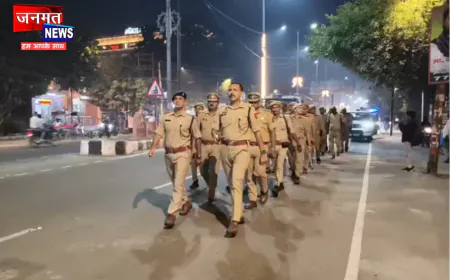 अलीगढ़ में त्योहारों पर सुरक्षा चाक-चौबंद, पुलिस अधिकारियों ने की पैदल गश्त; चलाया चेकिंग अभियान
