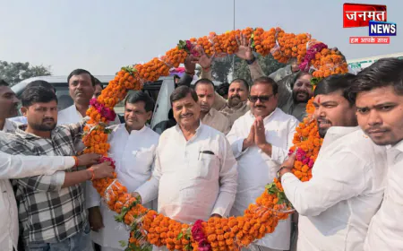 औरैया के अनंतराम टोल प्लाजा पर शिवपाल यादव का जोरदार स्वागत, एकजुटता से काम करने की अपील