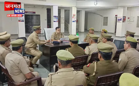मुजफ्फरनगर के खालापार थाने में ASP सिद्धार्थ मिश्रा ने पुलिसकर्मियों के साथ की गोष्ठी, दिए आवश्यक दिशा-निर्देश