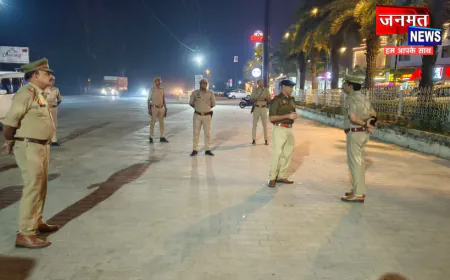 मुजफ्फरनगर में आधी रात तक अलर्ट पुलिस, सुरक्षा व्यवस्था परखने सड़कों पर उतरे एसपी सिटी अमृत जैन
