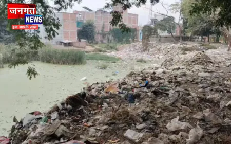 मिर्जापुर: गोपीगंज के बाबा बड़े शिव मंदिर के पास फेंका जा रहा कूड़ा, दुर्गंध से परेशान हैं लोग