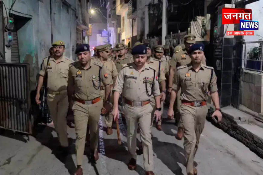 संभल में नवरात्रि से पहले सुरक्षा व्यवस्था कड़ी, पुलिस ने किया फ्लैग मार्च; 5 हजार अपराधियों का सत्यापन