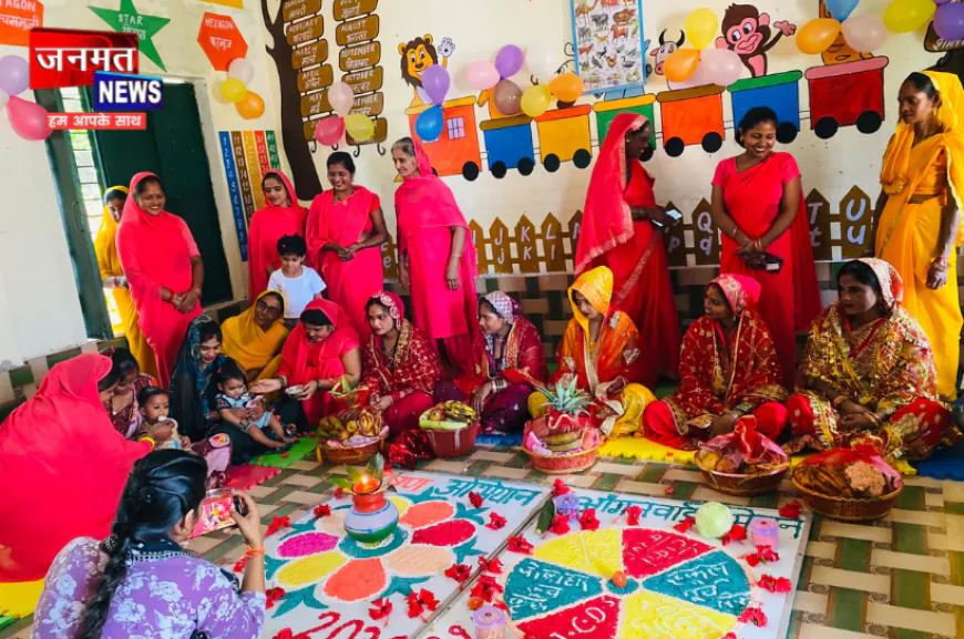 पीलीभीत: सेवा संकल्प अभियान के तहत भैरो कलां में आंगन मिलन समारोह, गर्भवती महिलाओं की गोद भराई संपन्न