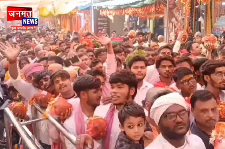 मिर्ज़ापुर: शारदीय नवरात्र का शुभारंभ, मां विंध्यवासिनी के दर्शन को उमड़े श्रद्धालु; सुरक्षा व्यवस्था चाक-चौबंद