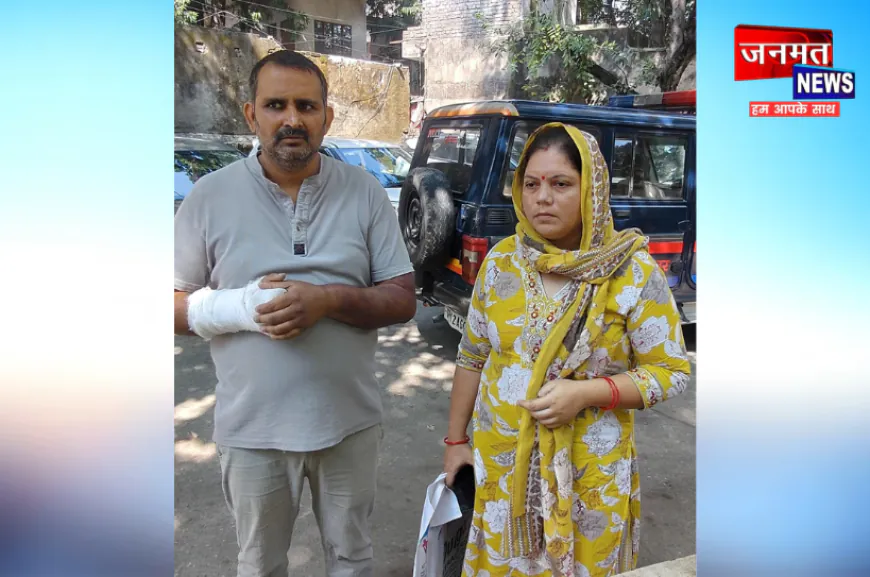 मुजफ्फरनगर मखियाली मारपीट प्रकरण: पत्नी संग SSP कार्यालय पहुंचे किसान मनीष तोमर, लगाई न्याय की गुहार