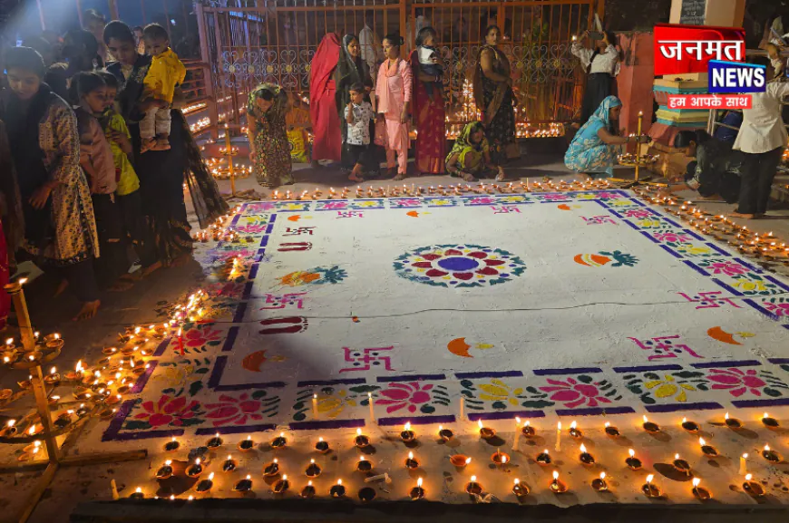 सिद्धार्थनगर का गालापुर महाकाली मंदिर परिसर सवा दो लाख दीपों से जगमगाया, उमड़ा आस्था का जनसैलाब
